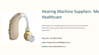 Hearing Machine Suppliers, Best Hearing Machine Suppliers