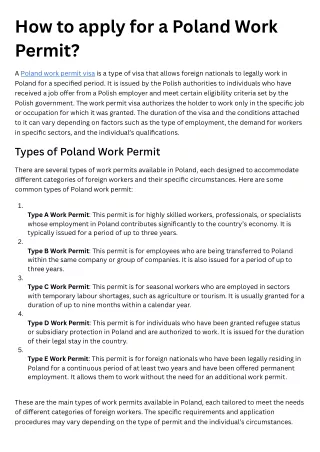 how to apply for a poland work permit