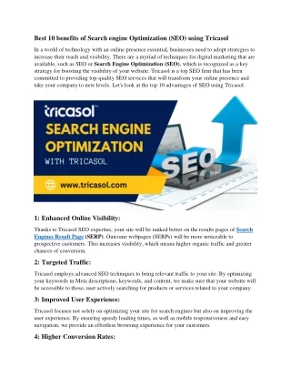 best 10 benefits of search engine optimization