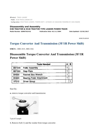 Caterpillar Cat 931B TRACK LOADER (Prefix 25Y) Service Repair Manual Instant Download (25Y00001 and up)