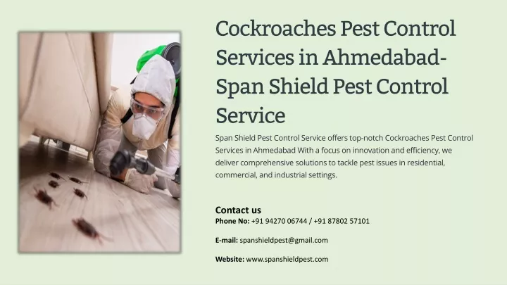 cockroaches pest control services in ahmedabad