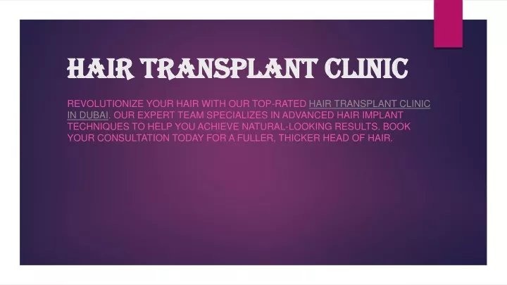 hair transplant clinic