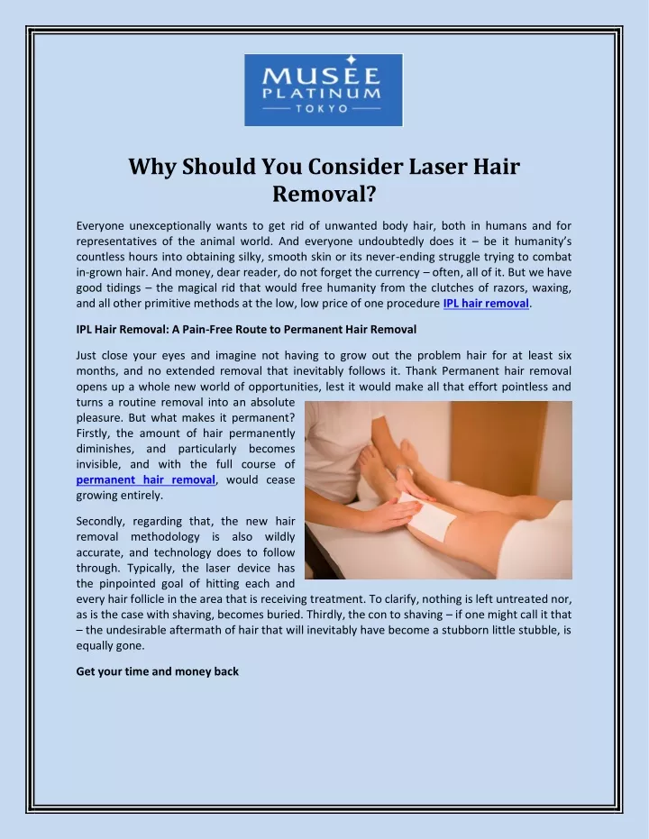why should you consider laser hair removal