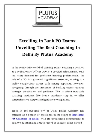 excelling in bank po exams