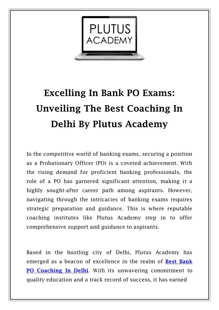 excelling in bank po exams