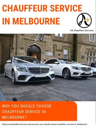 Why You Should Choose Chauffeur Service in Melbourne?