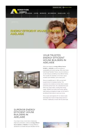 Energy Efficient House Builders Adelaide
