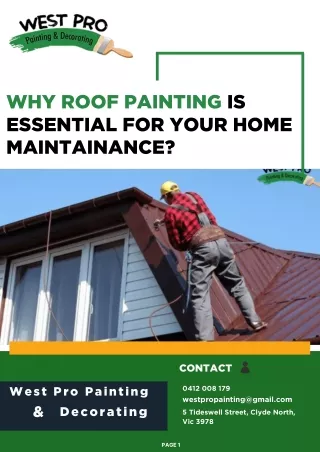 Why Roof Painting is Essential for Your Home Maintainance
