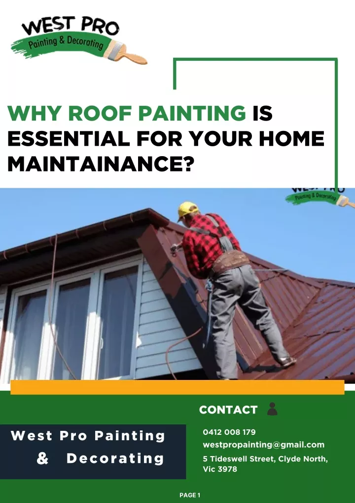 why roof painting is essential for your home