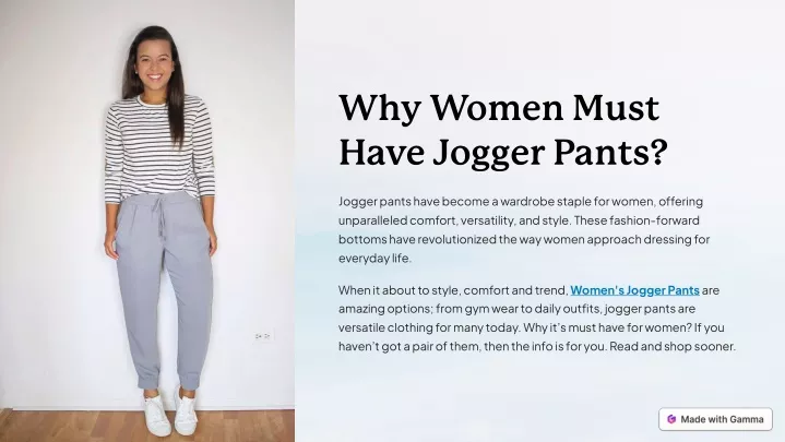 why women must have jogger pants