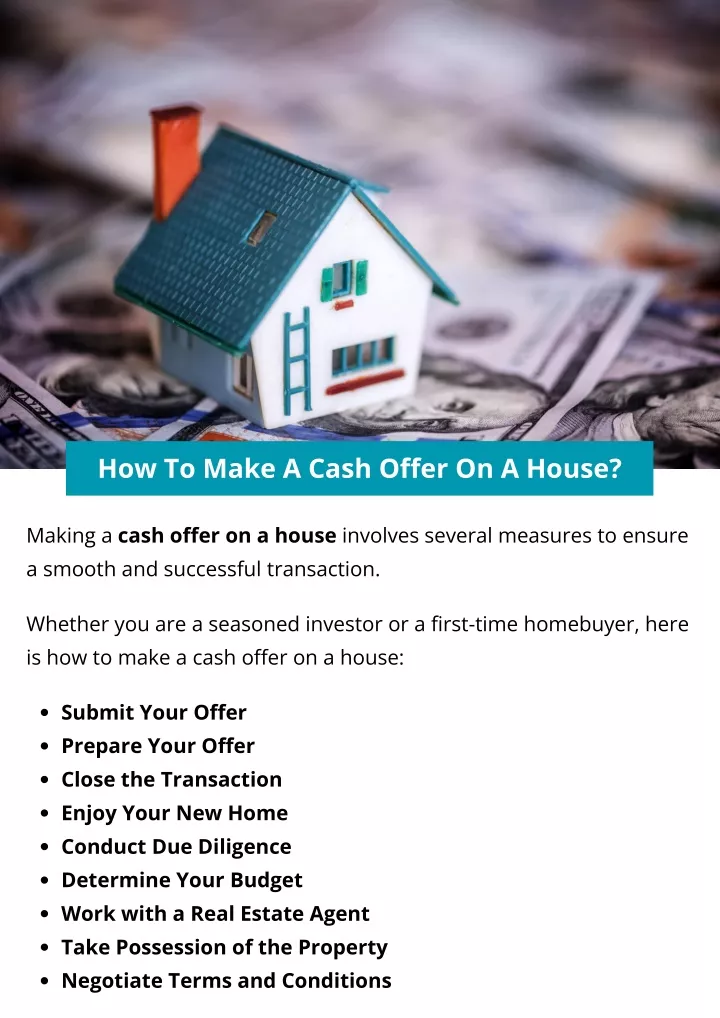 how to make a cash offer on a house