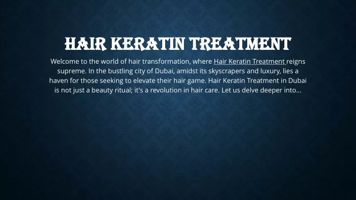 hair keratin treatment
