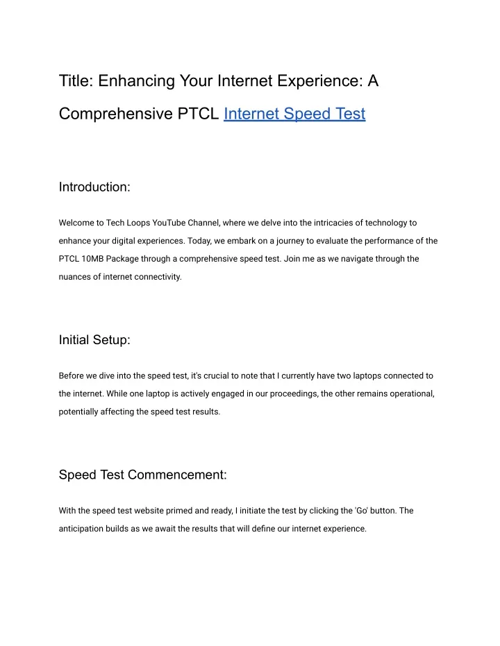 title enhancing your internet experience a