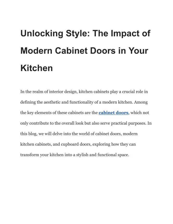 unlocking style the impact of