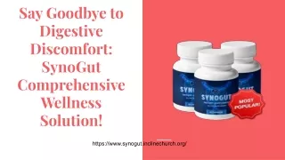 Transform Your Digestive Health with SynoGut: A Natural Solution