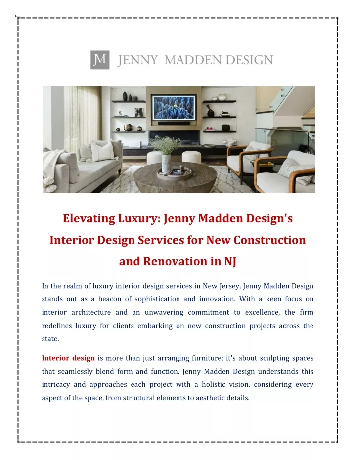 PPT - Elevating Luxury Jenny Madden Design's Interior Design Services ...