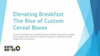 Elevating Breakfast The Rise of Custom Cereal Boxes