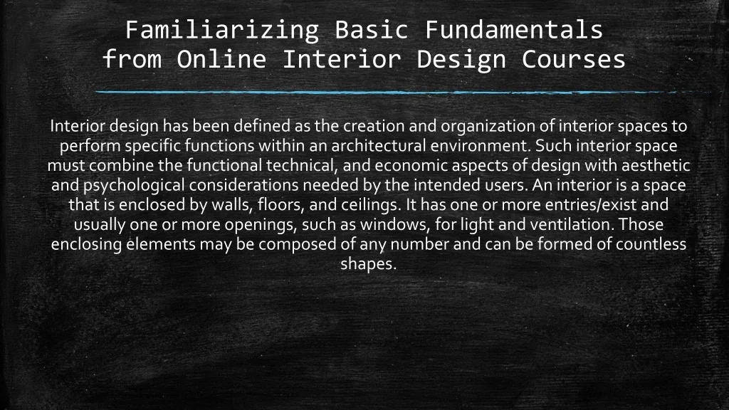 PPT - Familiarizing Basic Fundamentals from Online Interior Design ...