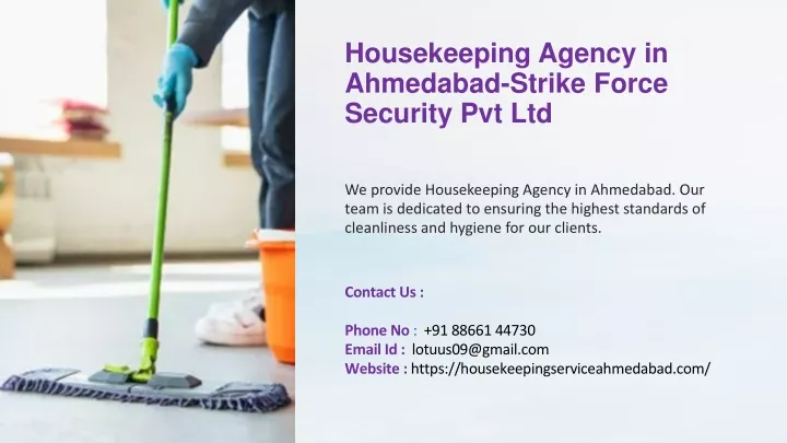 housekeeping agency in ahmedabad strike force