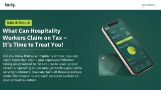 What Can Hospitality Workers Claim on Tax – It’s Time to Treat You!