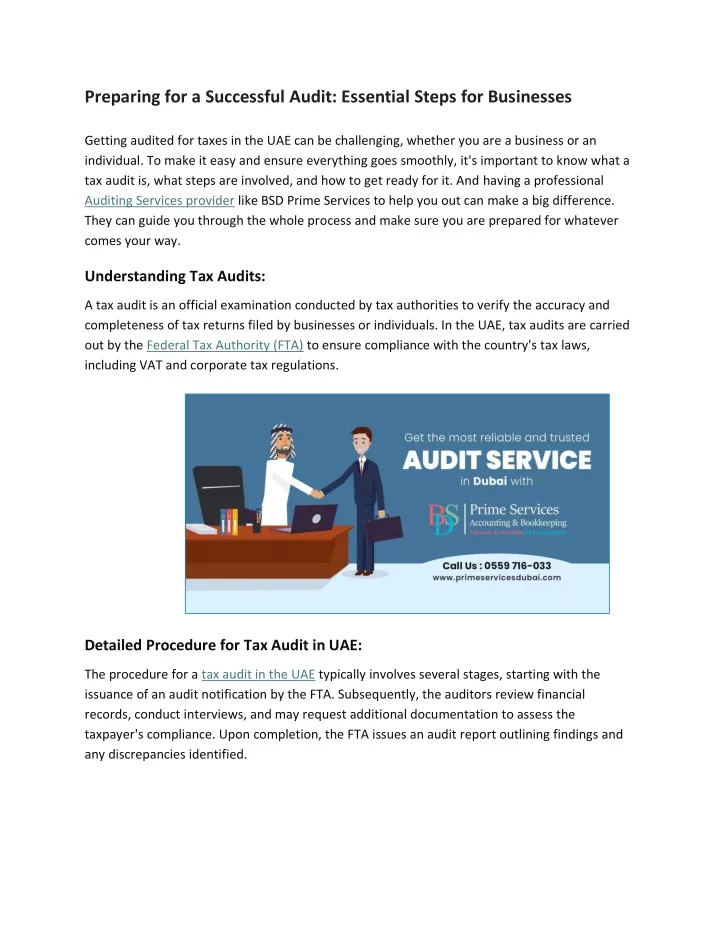 preparing for a successful audit essential steps