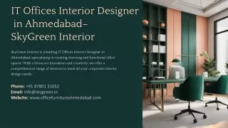 IT Offices Interior Designer in Ahmedabad, Best IT Offices Interior Designer in