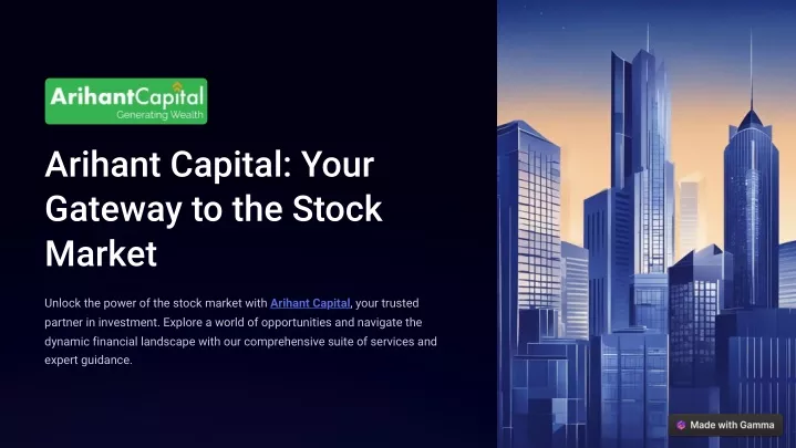 arihant capital your gateway to the stock market