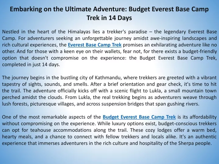 embarking on the ultimate adventure budget