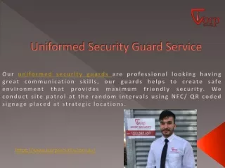 Uniformed Security Guard Service - ICORP Security