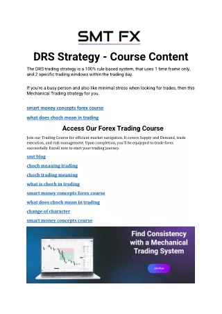 drs strategy course content