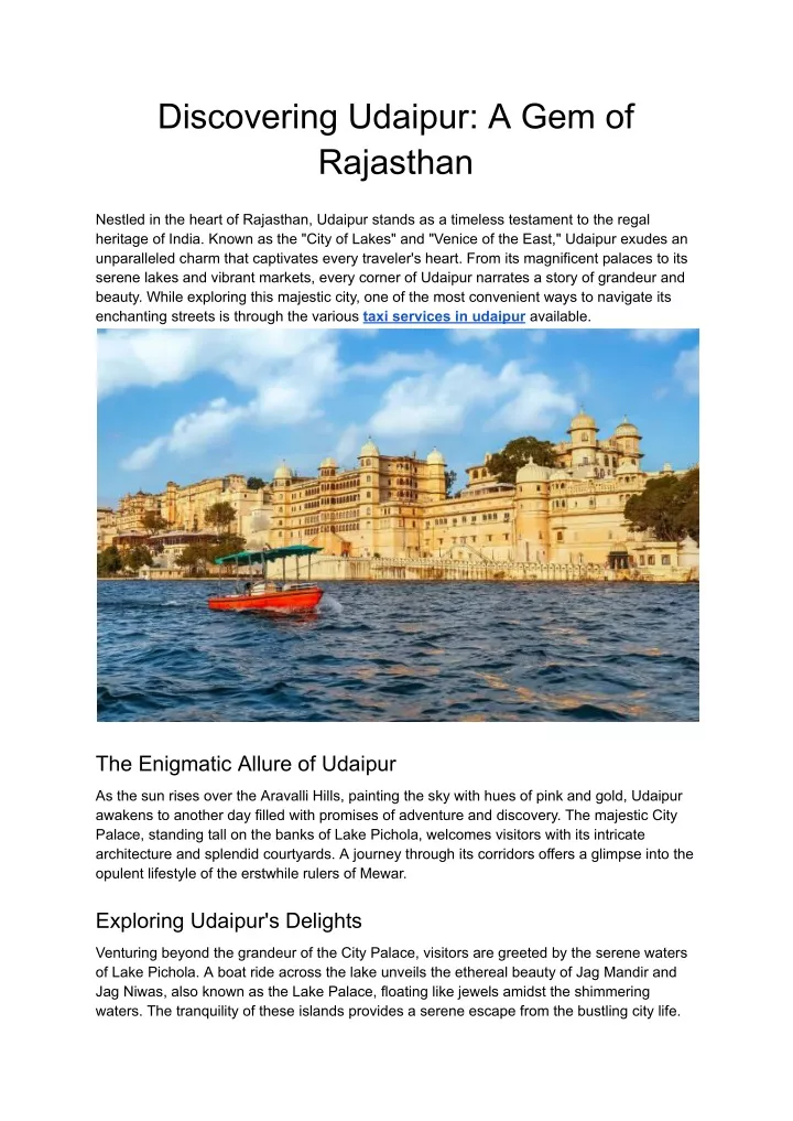 discovering udaipur a gem of rajasthan