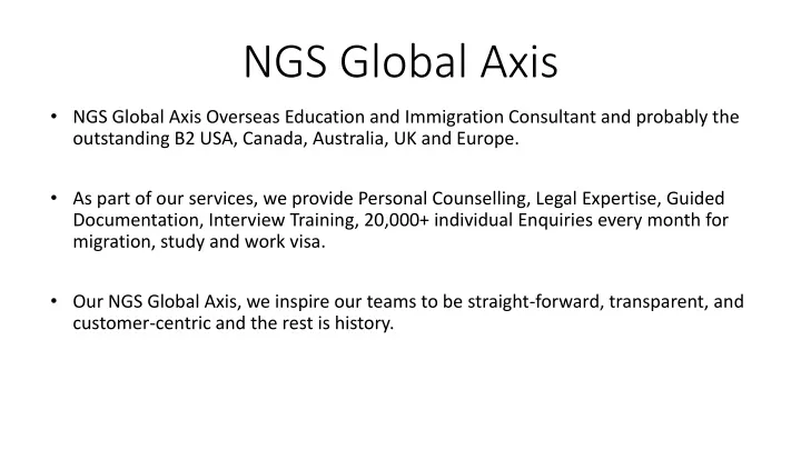 ngs global axis