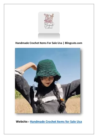 Handmade Crochet Items For Sale Usa | Blingcute.com