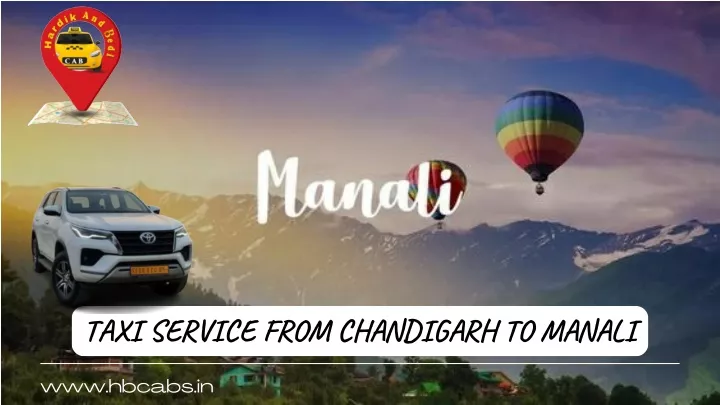 taxi service from chandigarh to manali