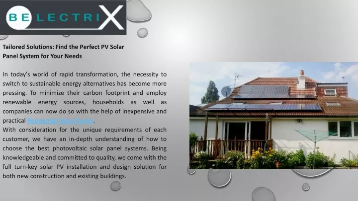 tailored solutions find the perfect pv solar