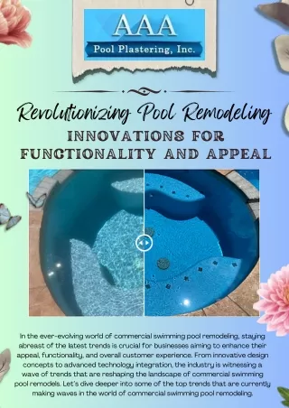 Revolutionizing Pool Remodeling Innovations for Functionality and Appeal