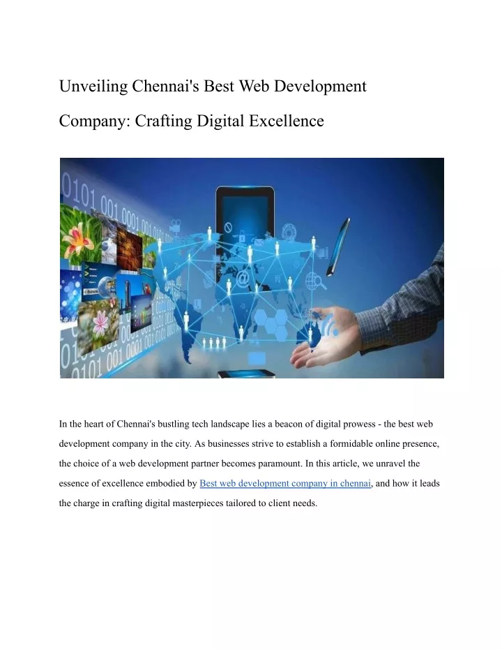 unveiling chennai s best web development