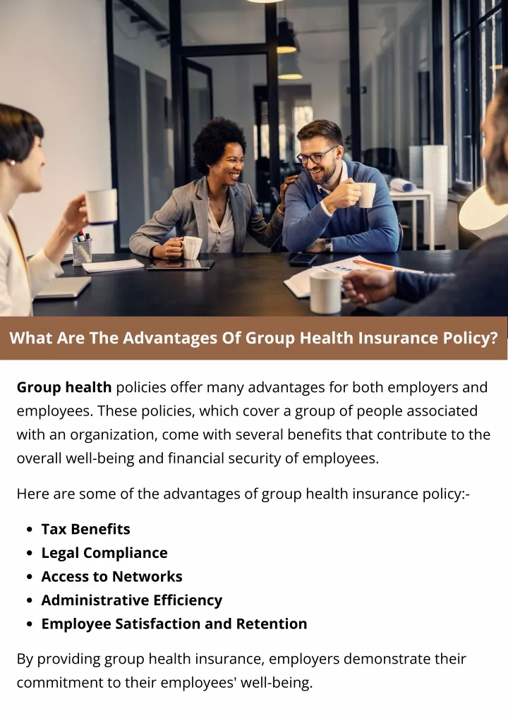 what are the advantages of group health insurance