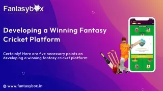 Developing a Winning Fantasy Cricket Platform