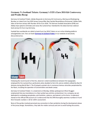 Germany’s UEFA Euro 2024 Kit Controversy and Pranks Recap