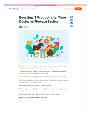 Boosting IT Productivity: Time Doctor vs Flowace Tactics