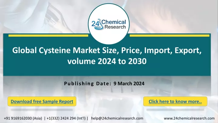 global cysteine market size price import export
