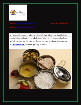 What is Tiffin Service in UK