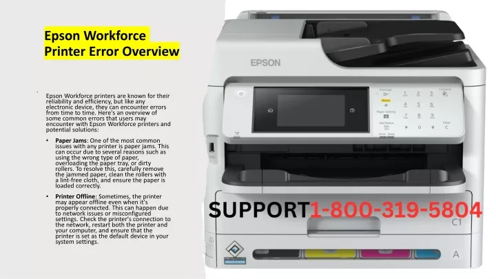 epson workforce printer error overview