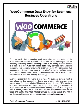 WooCommerce Data Entry for Seamless Business Operations