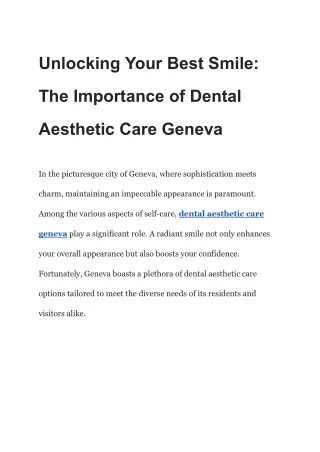 Veneers  Geneva: Where to Find the Best Dentist for Your Dental Implants