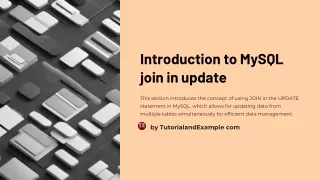 introduction to mysql join in update
