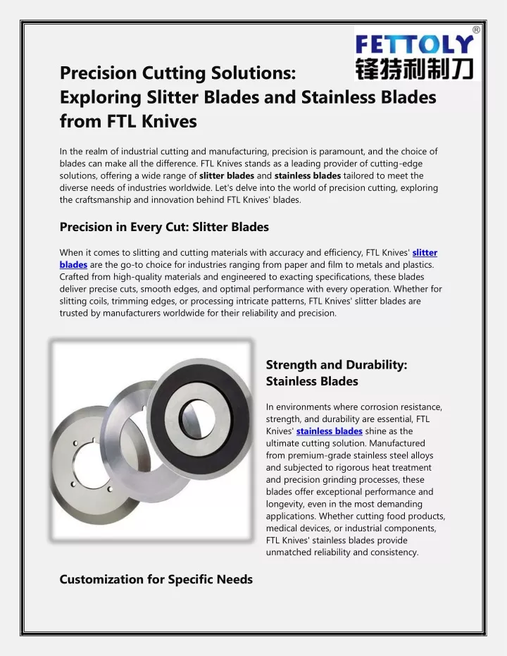 precision cutting solutions exploring slitter