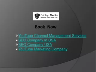 Elevate Your Brand with Top YouTube Channel Management Services in the USA