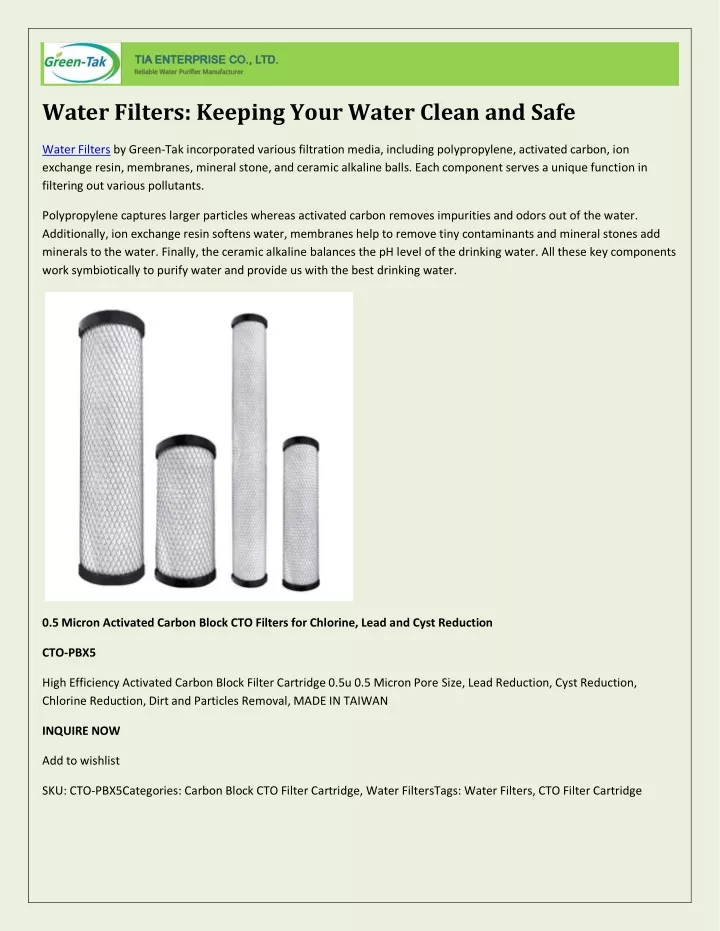 water filters keeping your water clean and safe